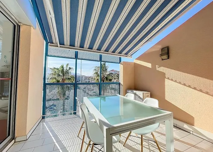 דירה 3227-appart 4 Personnes Climatise Donnant Sur Le Port ארגלס-סור-מר